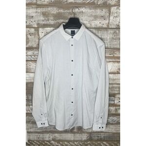 H&M‎ mens slim fit long sleeved pokedote dress shirt XL